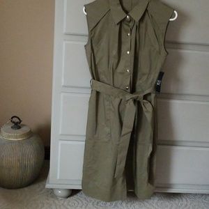 Khaki green dress medium